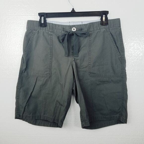 Lands' End Womens Gray Canvas Shorts Size 6 - Picture 1 of 11